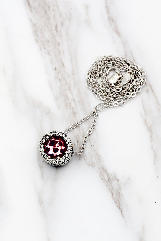 ocean heart crystal necklace