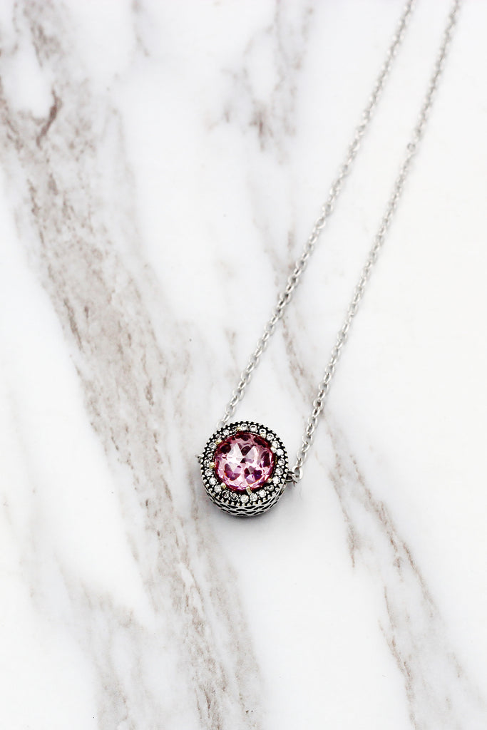 ocean heart crystal necklace