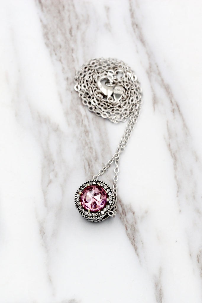 ocean heart crystal necklace