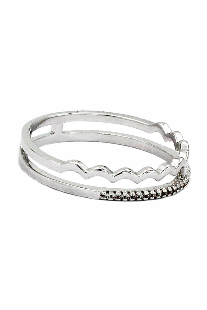 fashion group inlaid crystal ring