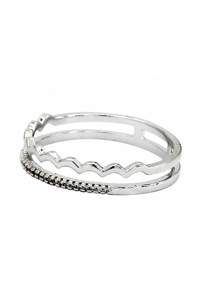 fashion group inlaid crystal ring