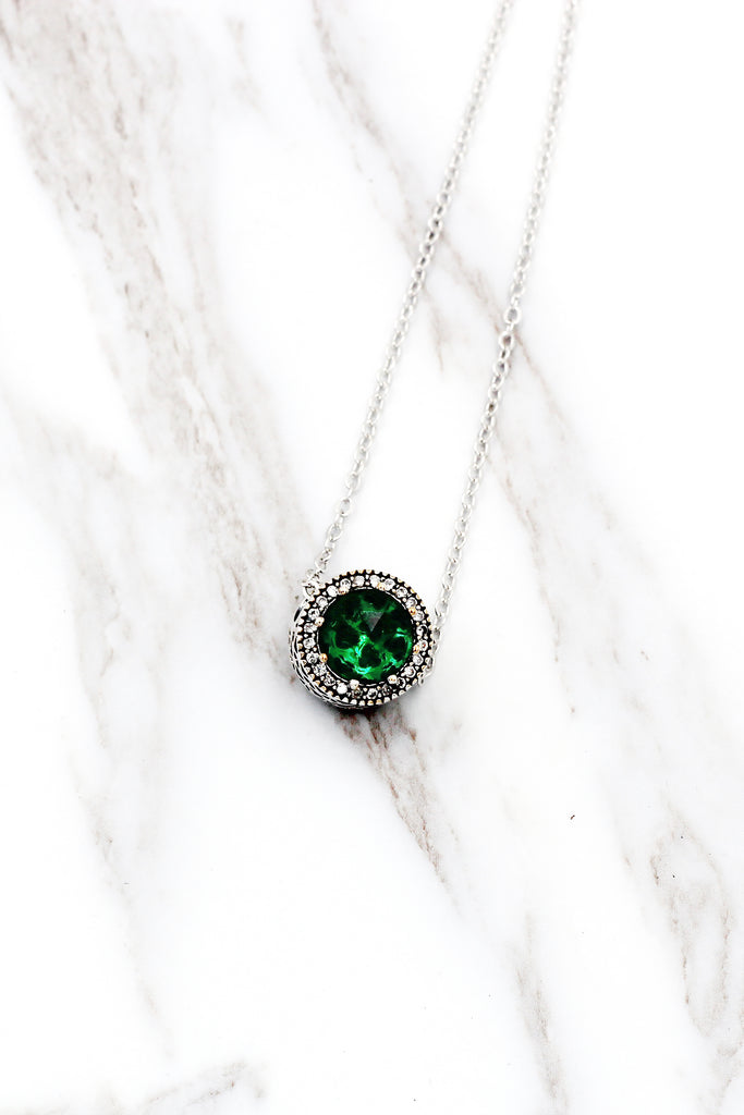 ocean heart crystal necklace