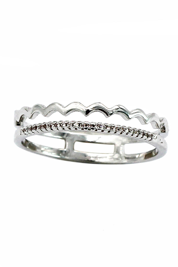 fashion group inlaid crystal ring