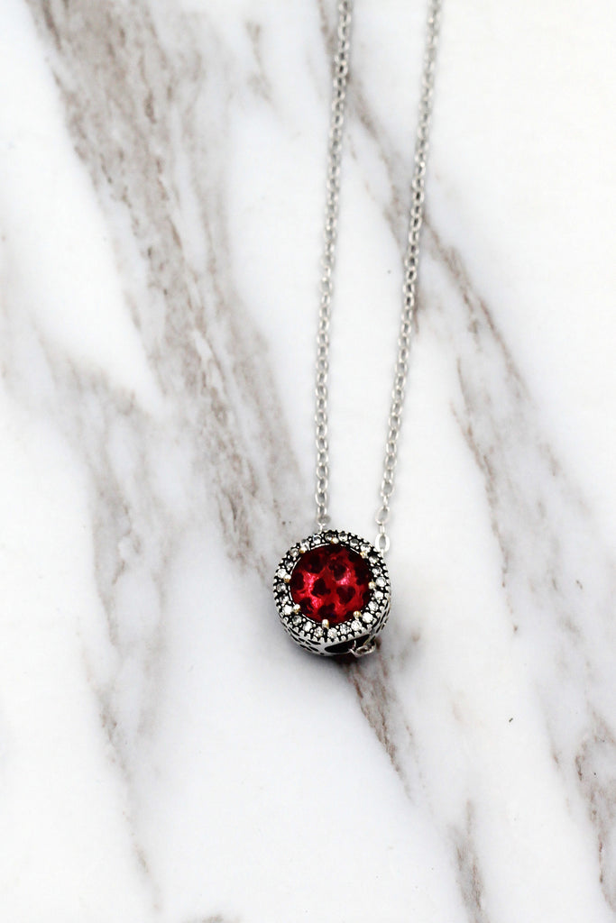 ocean heart crystal necklace