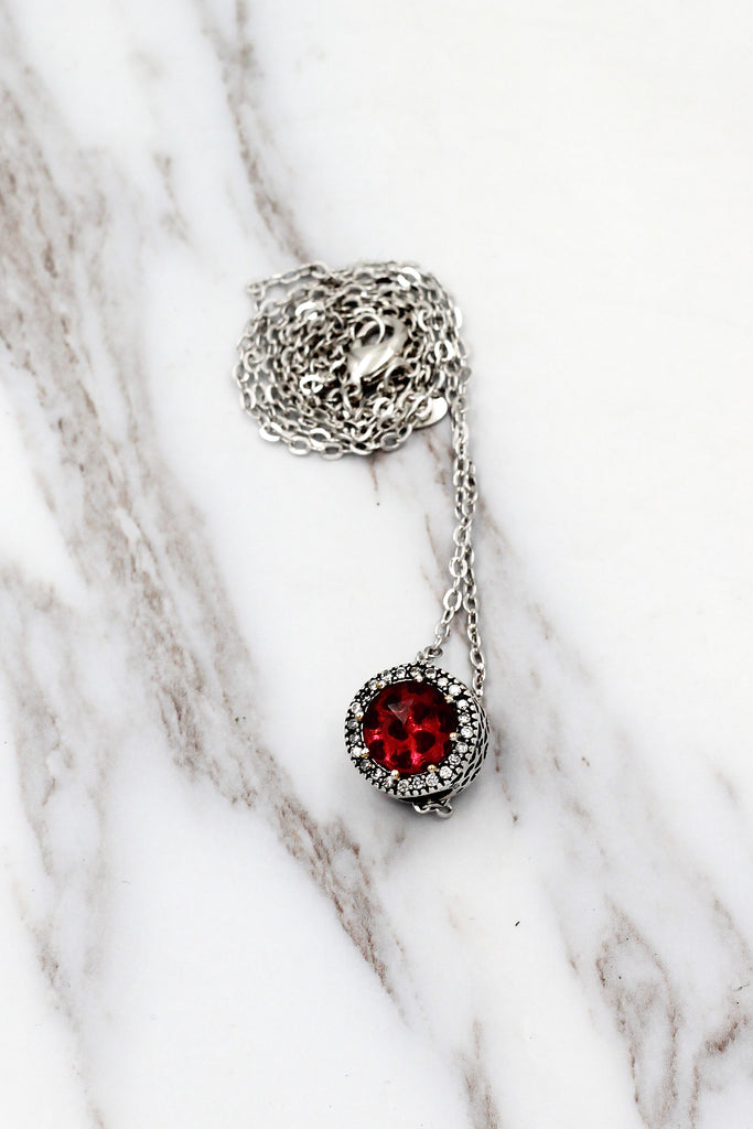 ocean heart crystal necklace