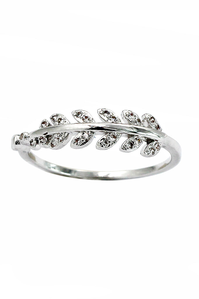 fashion flashing small leaf ring