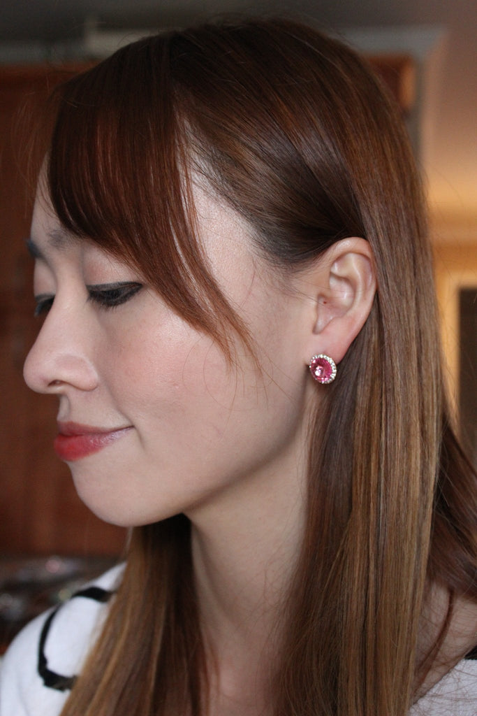 red crystal earrings necklace set