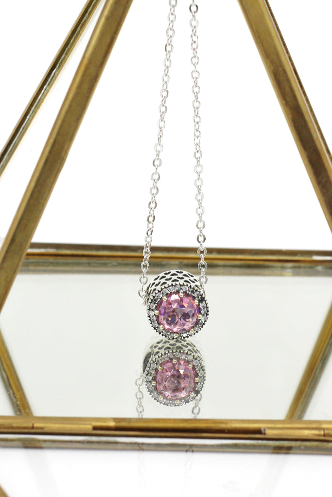 ocean heart crystal necklace