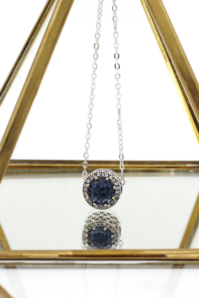 ocean heart crystal necklace