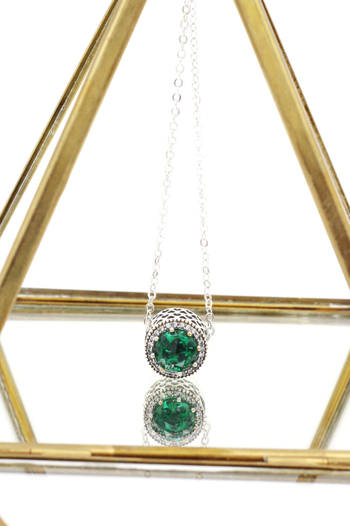 ocean heart crystal necklace