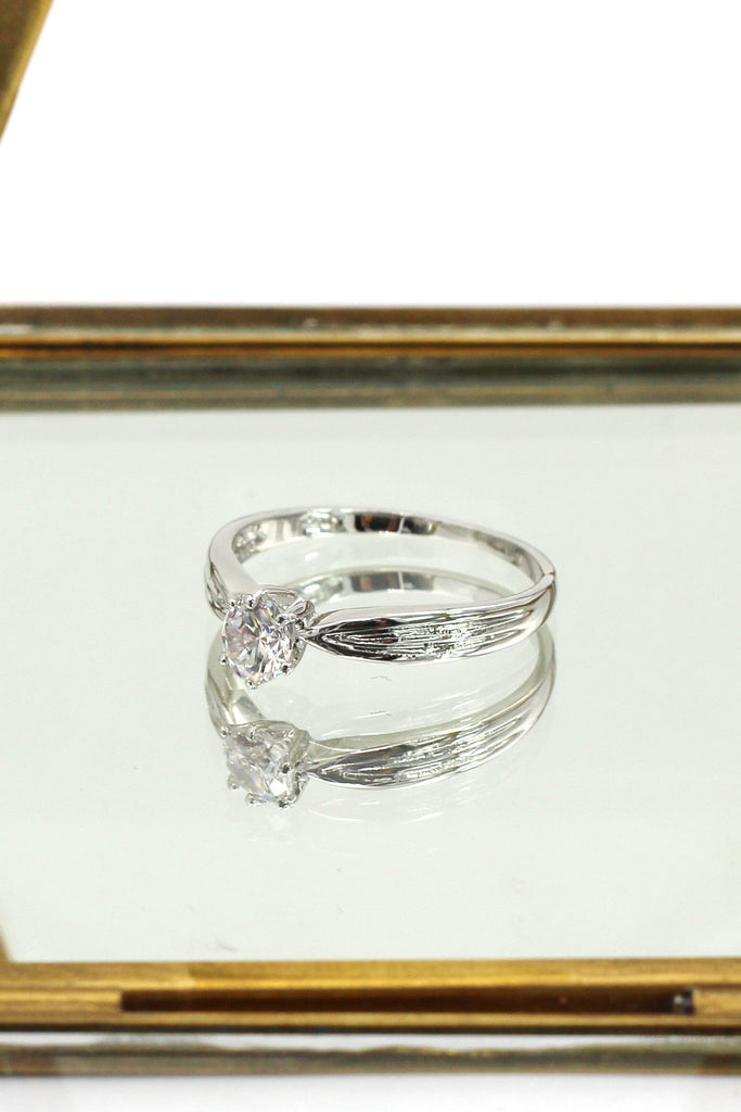 zircon crystal pendant necklace ring set