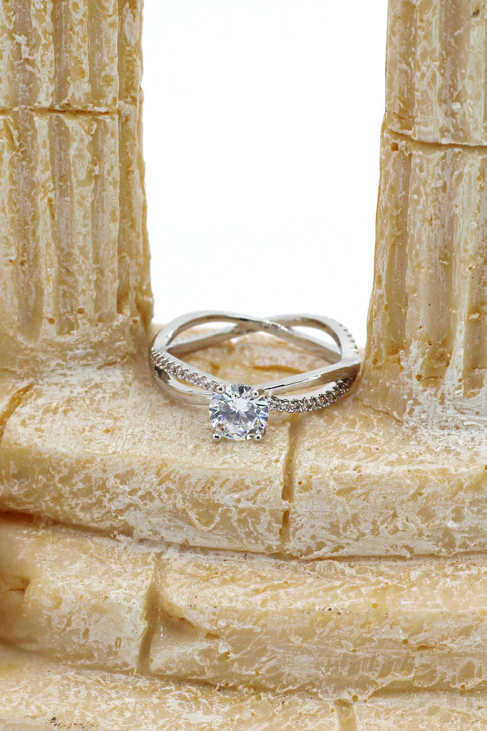 fashion cabinet intersect crystal ring