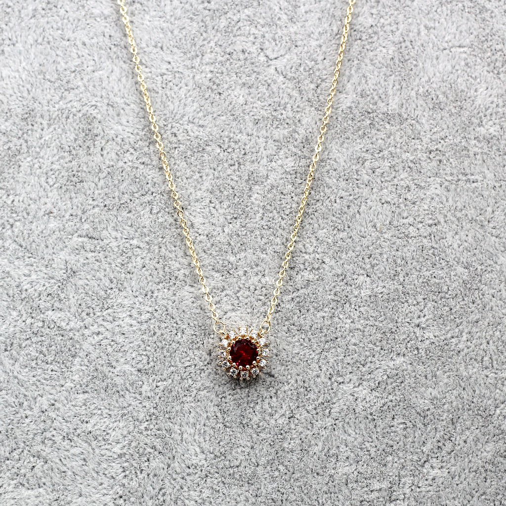 fashion gold red earrings necklace set