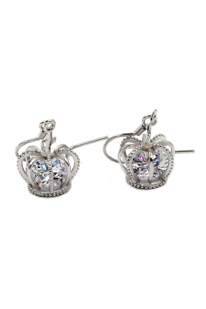 fashion crown crystal bracelet earrings set