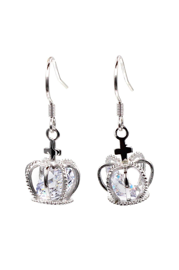 fashion crown crystal bracelet earrings set