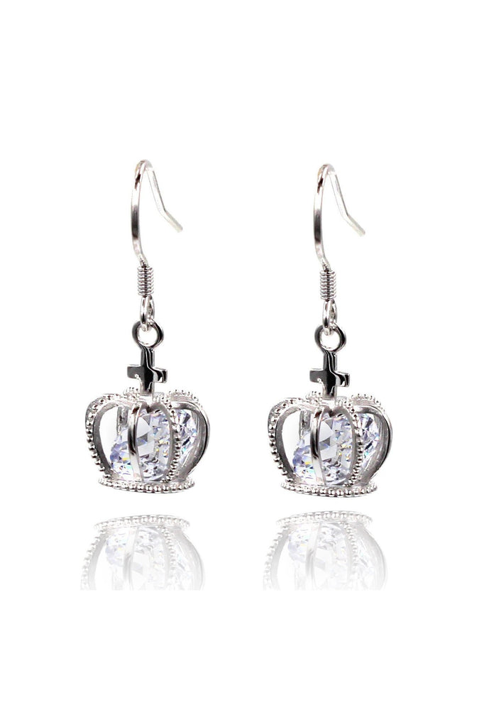 fashion crown crystal bracelet earrings set