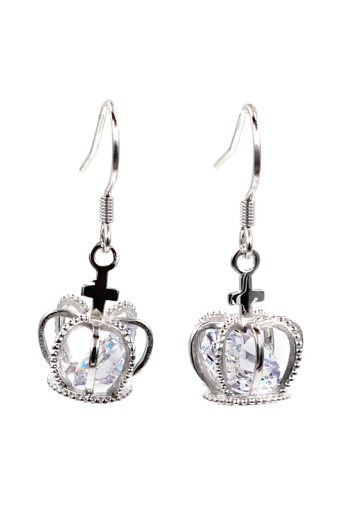 fashion crown crystal bracelet earrings set