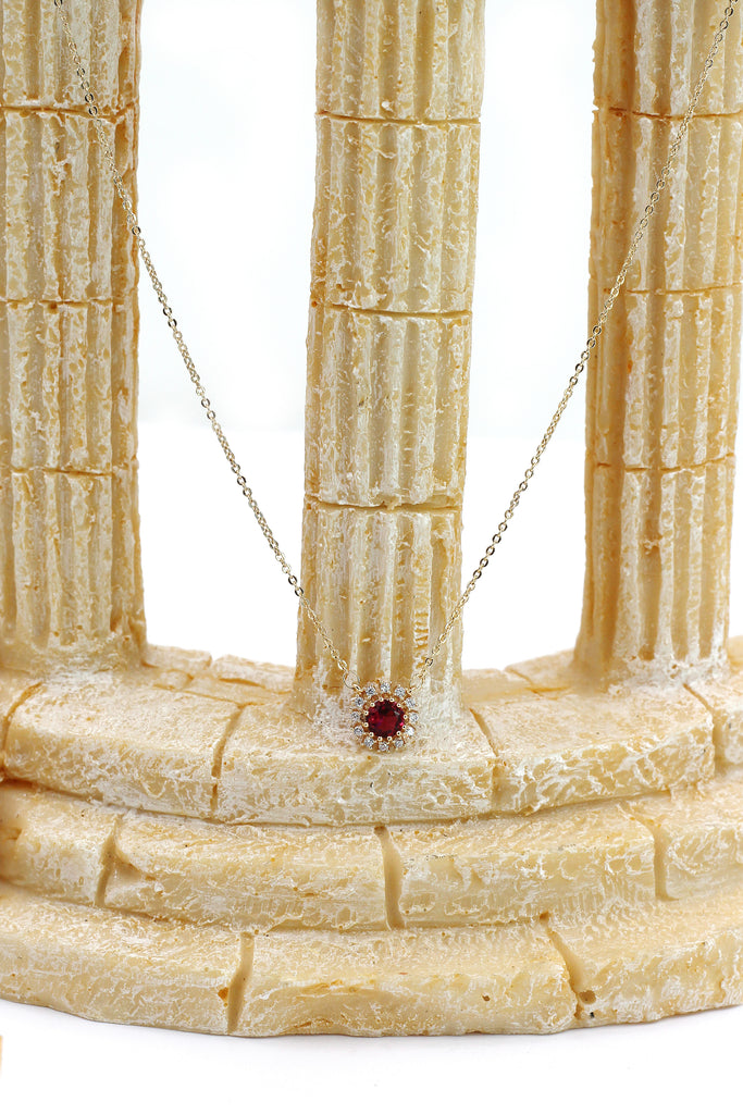 fashion gold red earrings necklace set