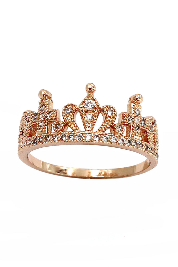 fashion crown micro inlaid ring