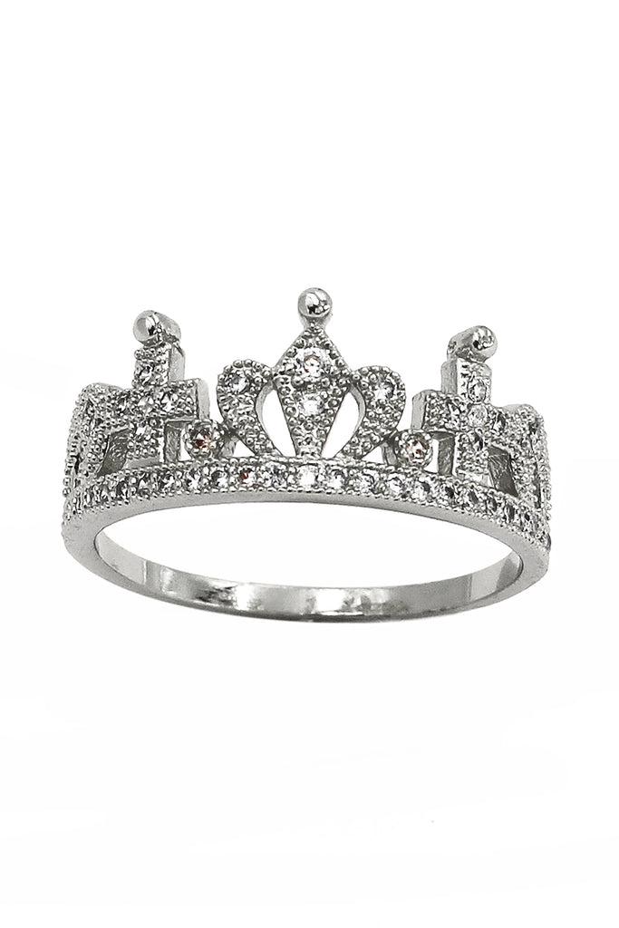 fashion crown micro inlaid ring