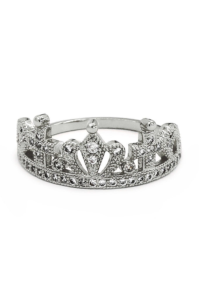 fashion crown micro inlaid ring