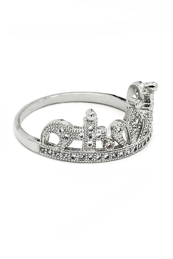 fashion crown micro inlaid ring