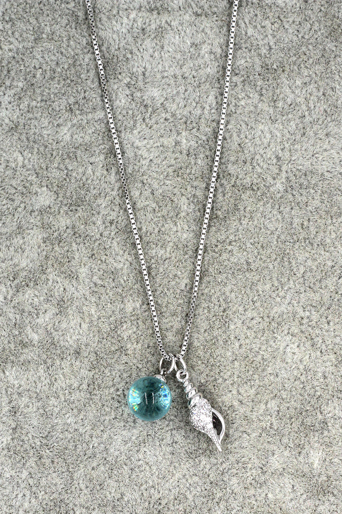 Fashion Planet Conch Necklace Earrings Set
