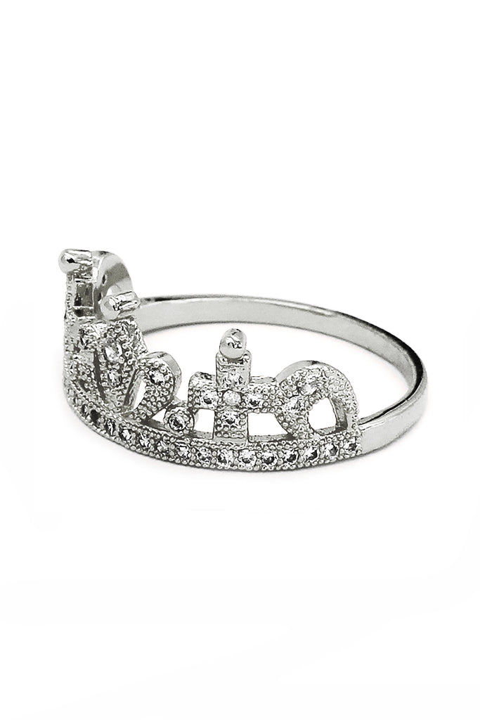 fashion crown micro inlaid ring