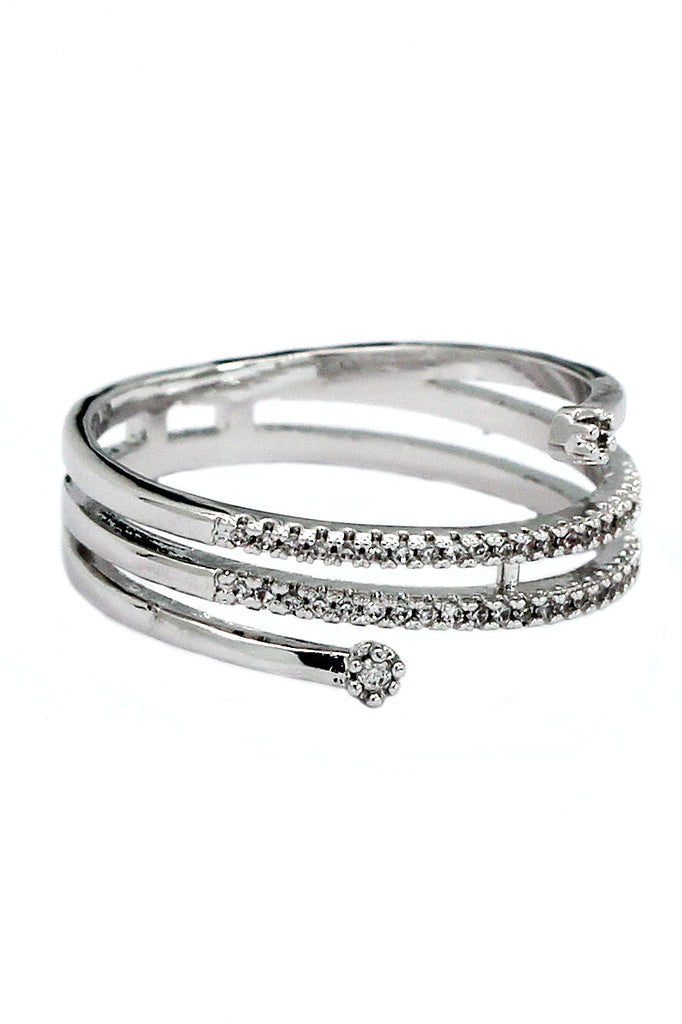 fashion double crystal ring