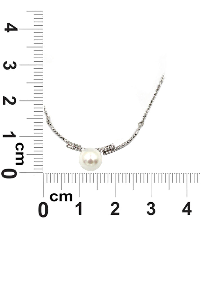 fashion pearl crystal necklace earrings set