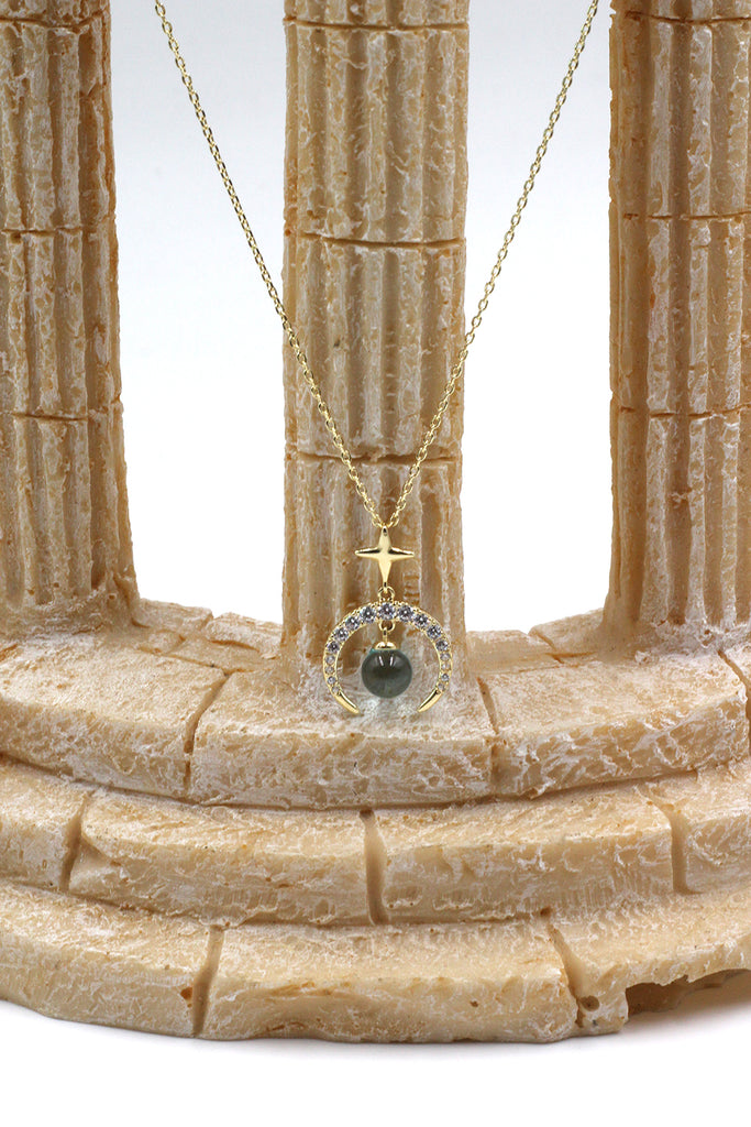 Fashion Fantasy Planet Necklace Earrings Set