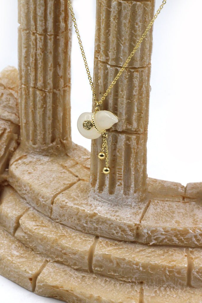 Fashion simple small gourd gold necklace