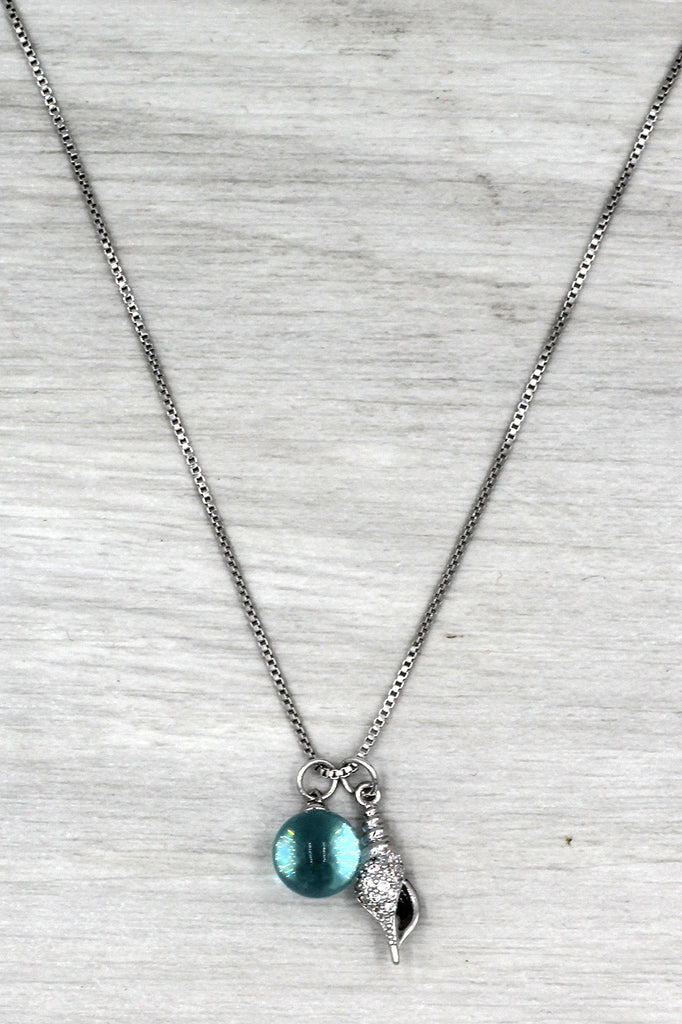 Fashion Planet Conch Necklace Earrings Set