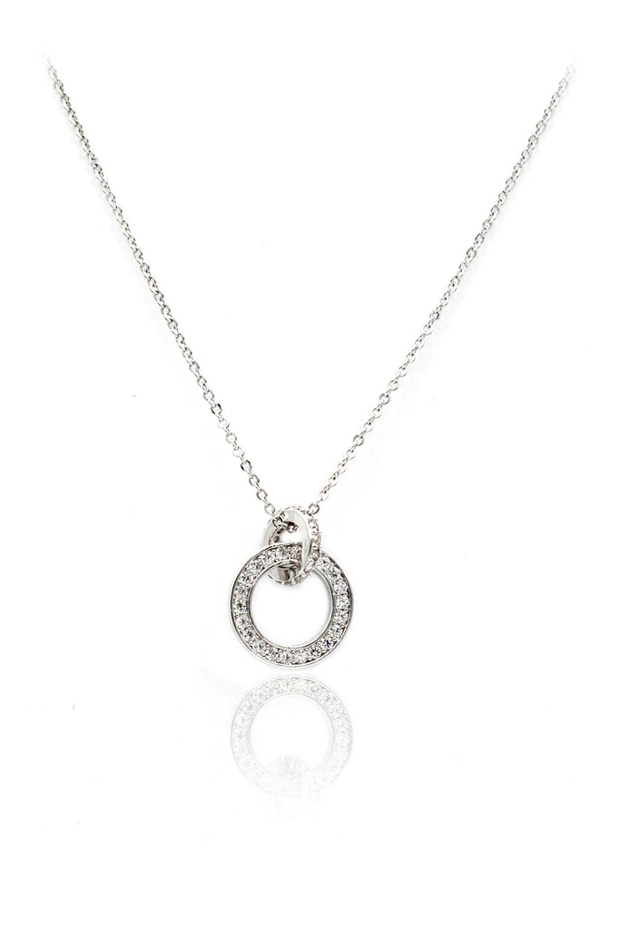 elegant small circle crystal necklace