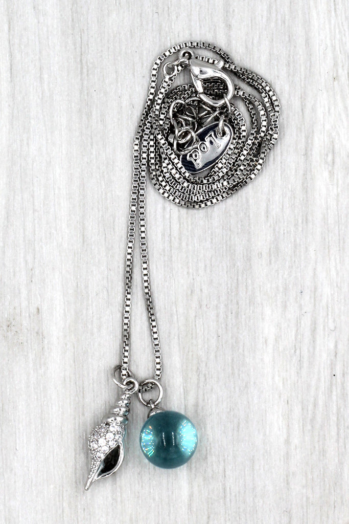 Fashion Planet Conch Necklace Earrings Set