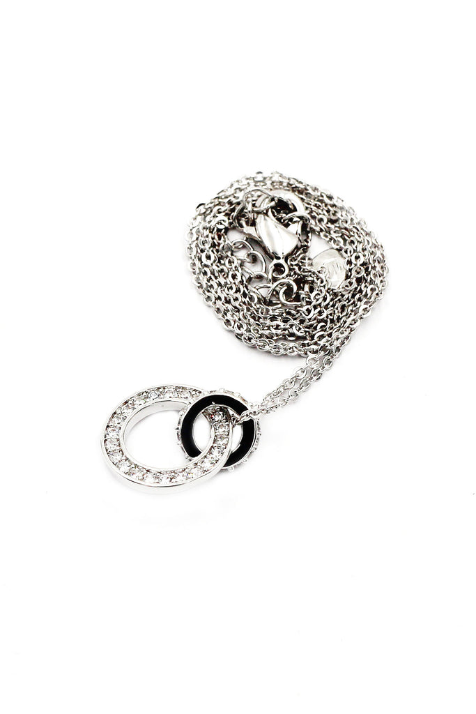 elegant small circle crystal necklace