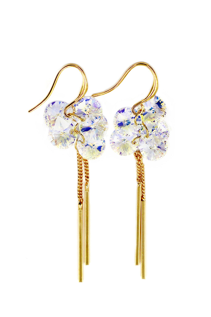 elegant tassel crystal earrings