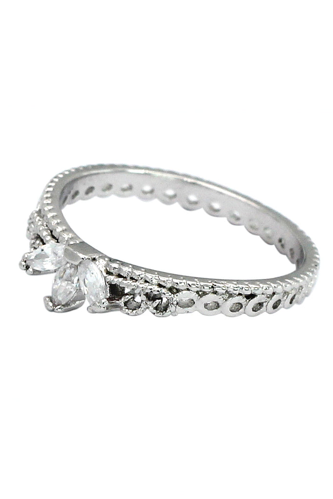 simple Lotus Crystal Ring