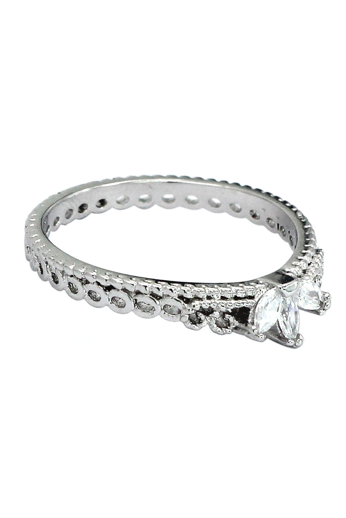 simple Lotus Crystal Ring