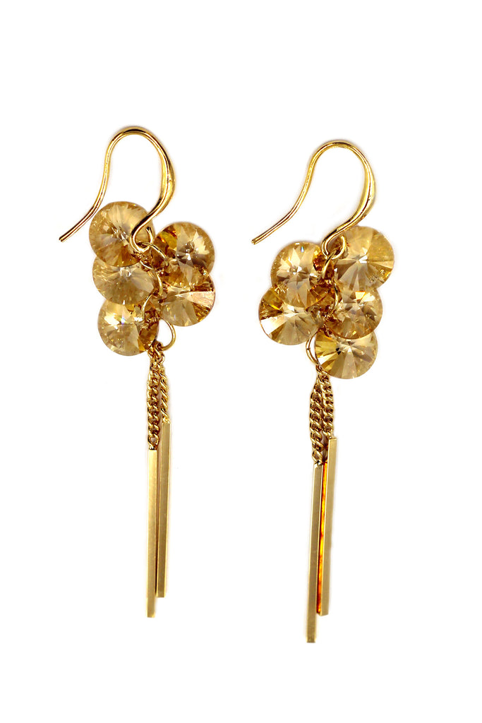 elegant tassel crystal earrings