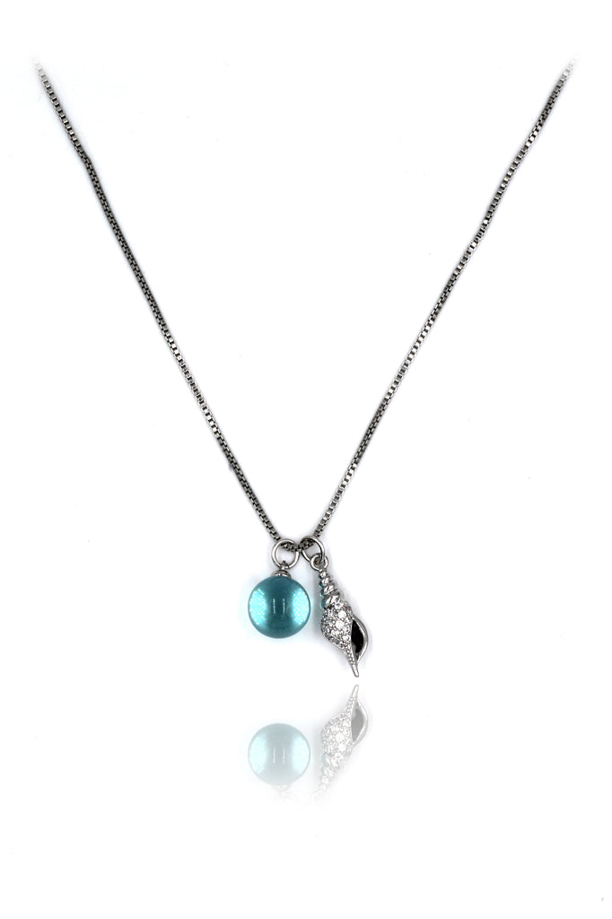 Fashion Planet Conch Necklace Earrings Set