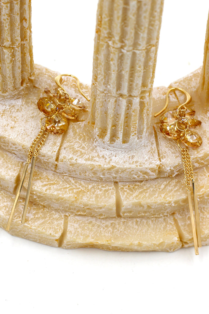 elegant tassel crystal earrings