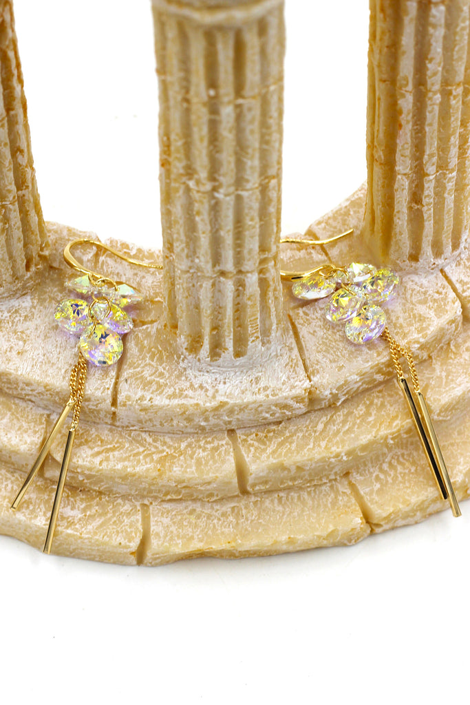 elegant tassel crystal earrings