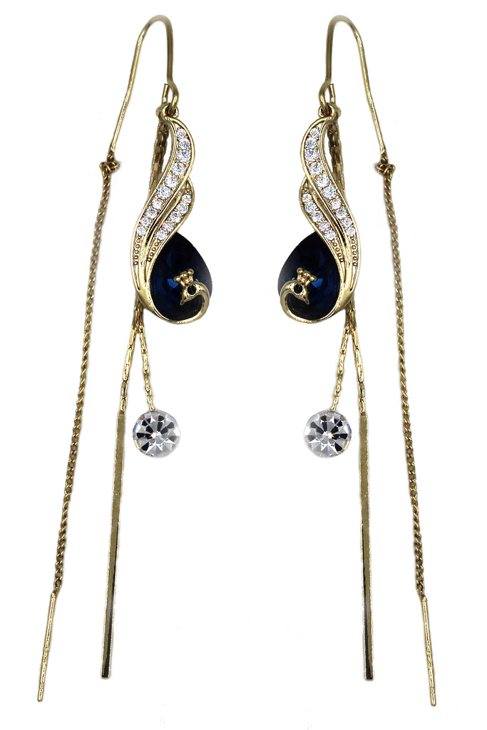 Fashion vintage blue crystal earrings