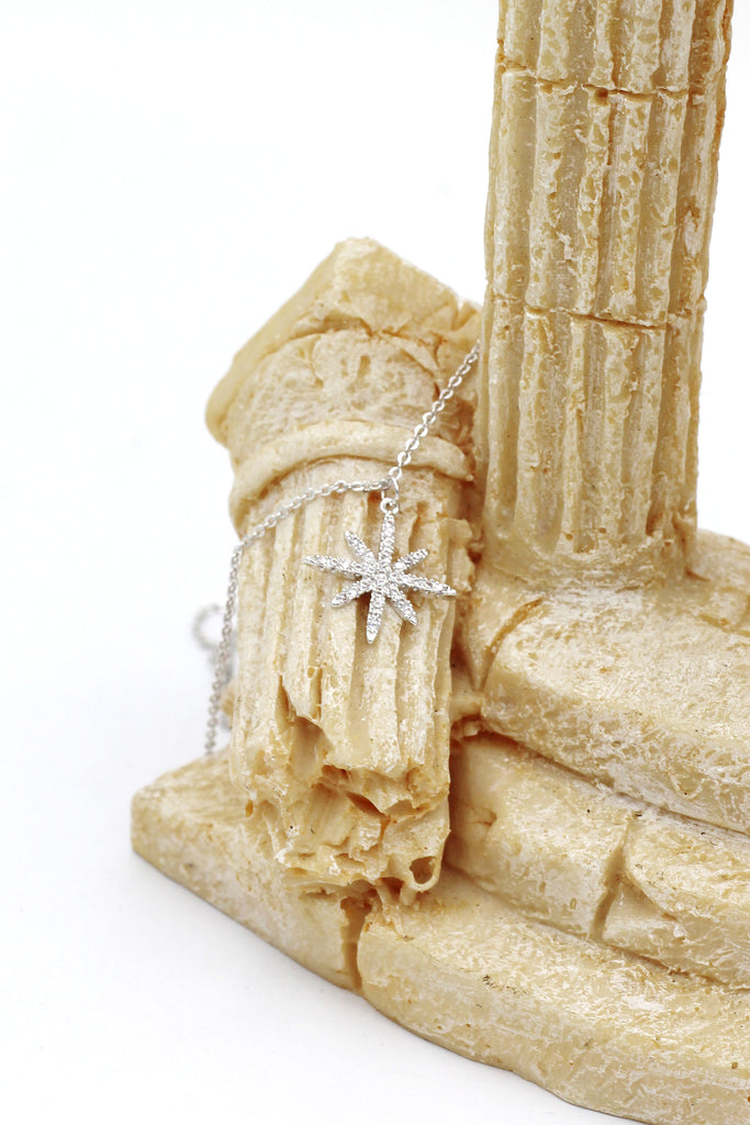 wild star rice crystal necklace