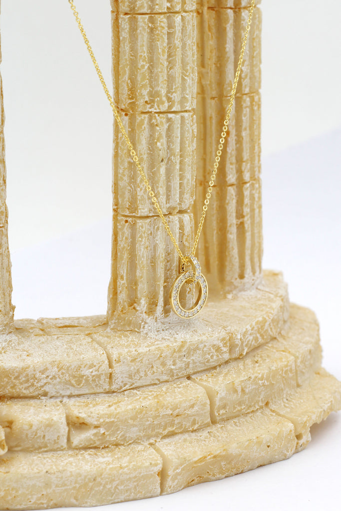 elegant small circle crystal necklace