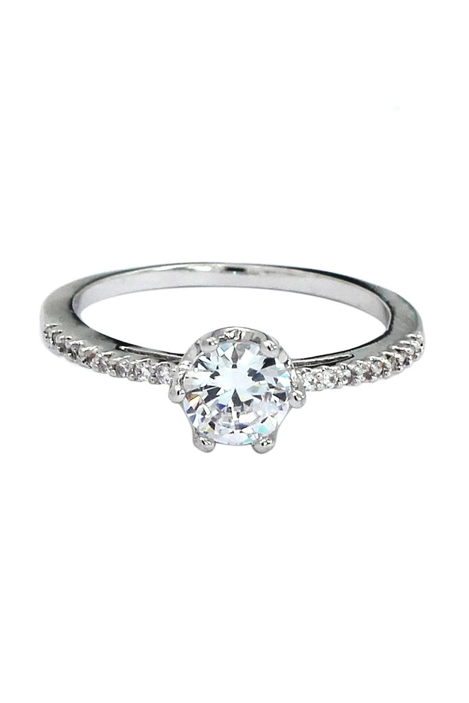 fashion small crystal ring necklace set