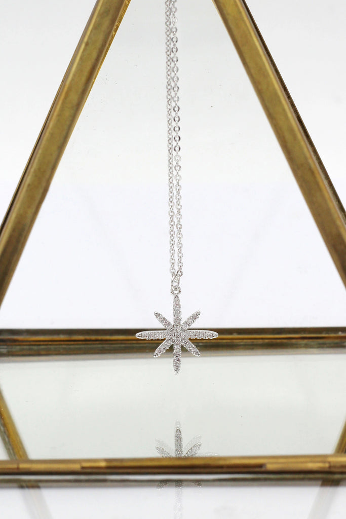 mini polaris crystal earring necklace set