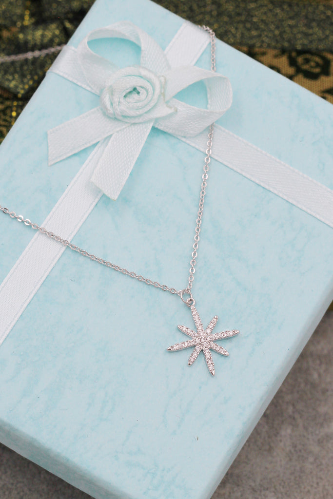 wild star rice crystal necklace