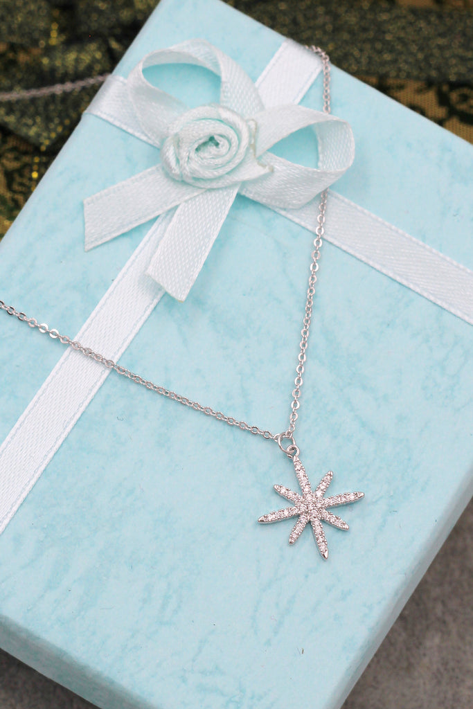 wild star rice crystal necklace